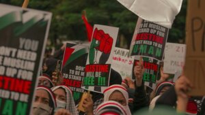 Propalestinští aktivisté zablokovali cíl Vuelty